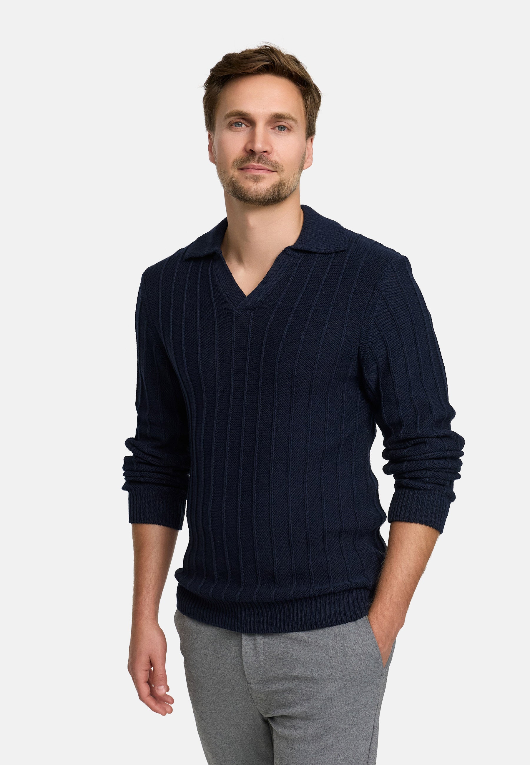 Strickpullover JFTruman polo knit Produktbild
