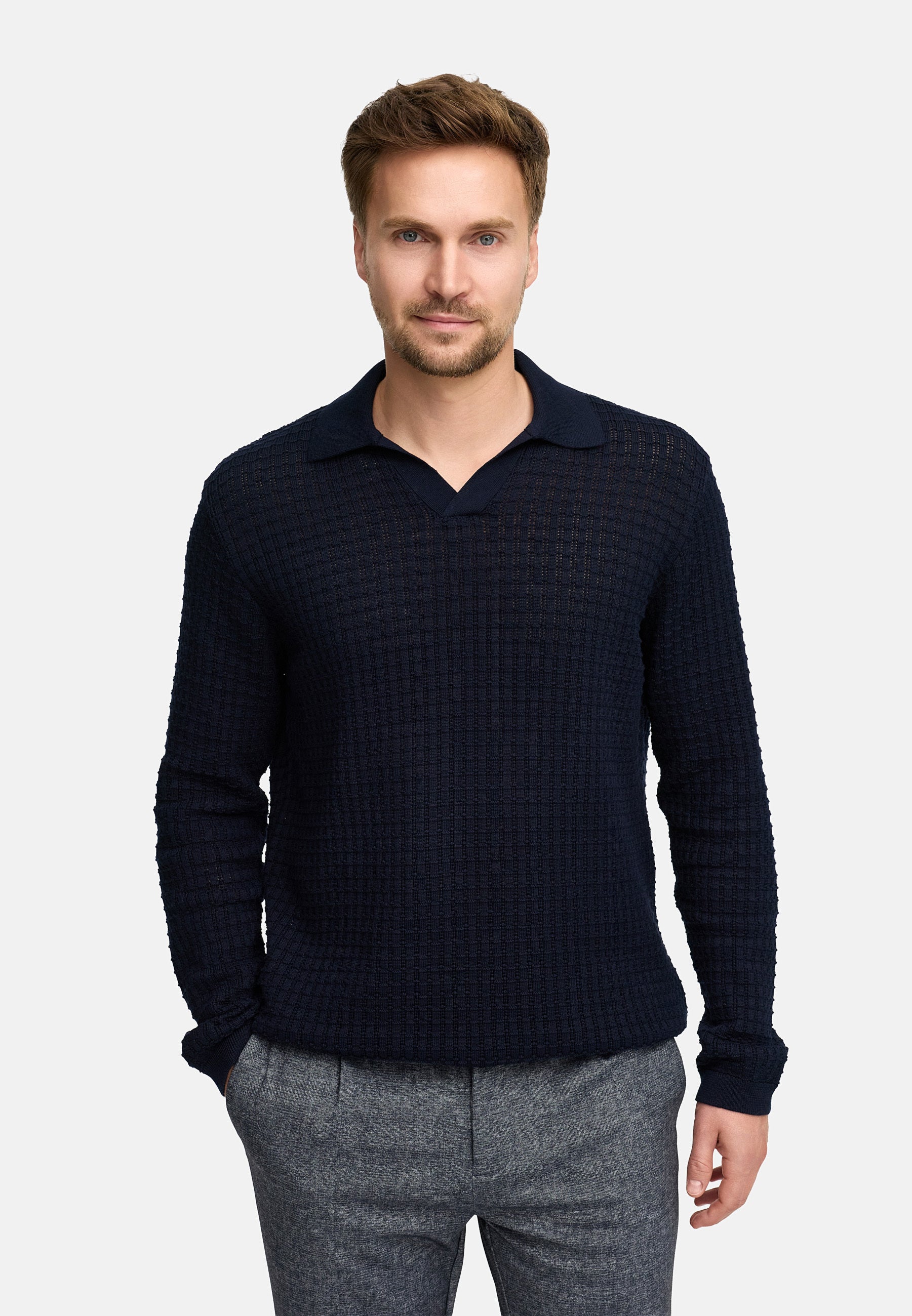 Strickpullover JFLane polo knit Produktbild