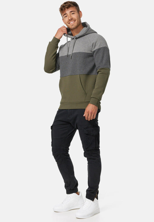 Indicode Herren Donta Sweatshirt mit Kapuze 3-farbig