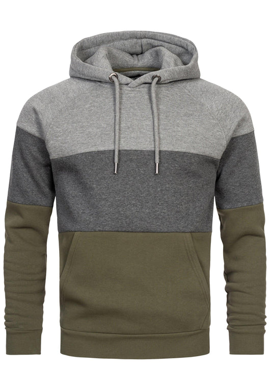 Indicode Herren Donta Sweatshirt mit Kapuze 3-farbig